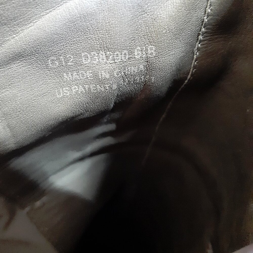 COLE & HAAN Tennley Knee High Buckle Boot in Ironstone Brown & Gray Leather - Picture 10 of 14